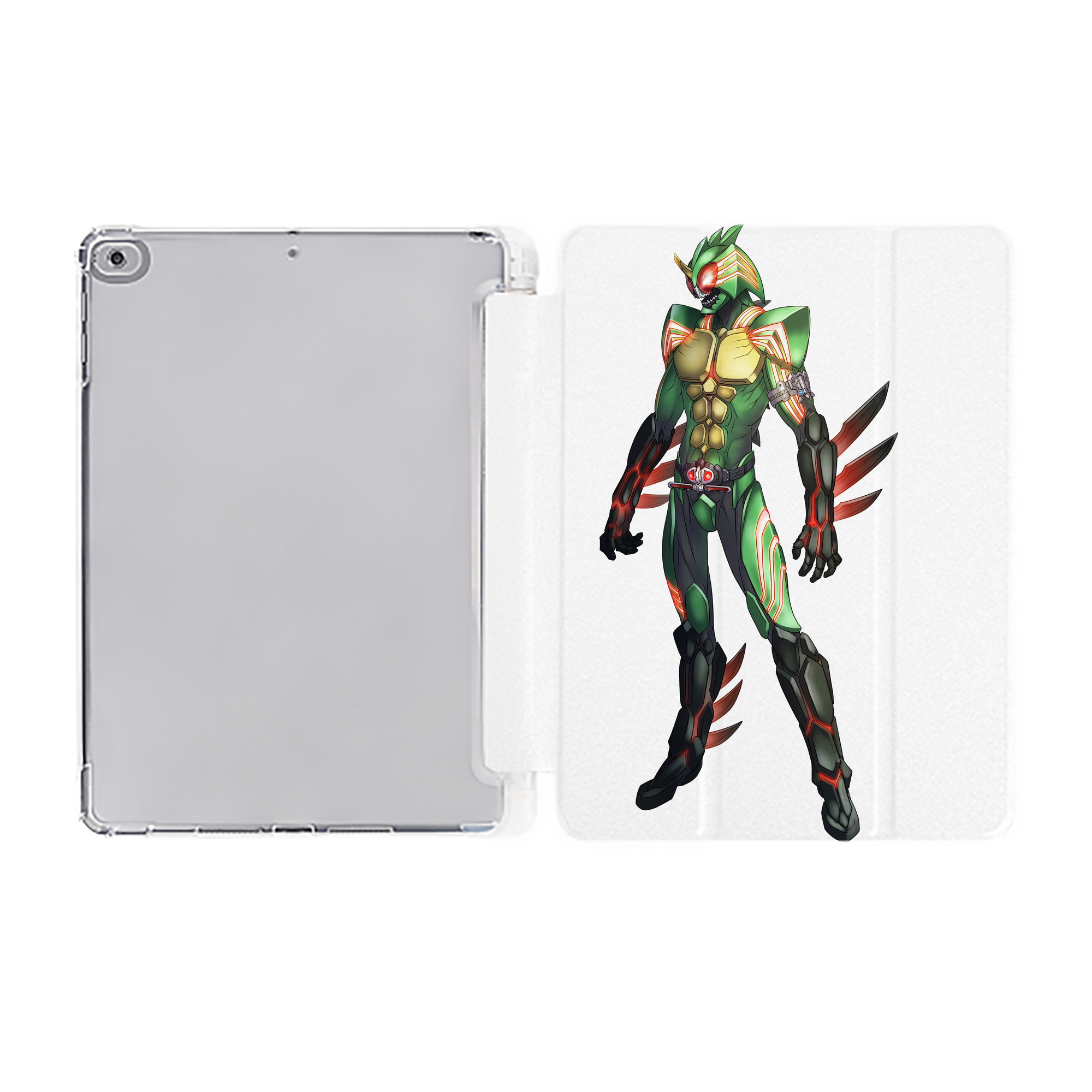 （画像用） ウルトラマン Ultraman IPad ケース ペン収納付き 三つ折りスタンド PUレザー×シリコン 対応機種9.5/10.5/10.9インチ